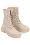 Women's Boots with Elastic Sides, Front Metal Buckle and Trak Sole - 4