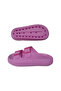 Women's Fuchsia Double Buckle Pool Beach Daily Slippers Gzerr657-797 - 5