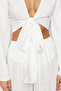 Plaj Giyim Beyaz Dokuma Crop Bluz TBESS24BZ00010 - 5