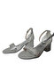 Kids Girls' Silver Single Strap Thick Heeled Sandals Shoes Ank235-978 - 2