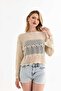 FASHION MH SUMMER NEW SEASON HOLE SPANISH SLEEVE CROP