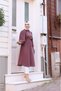 Women's Hijab Clothing Linda Fabric Stone Detailed Tunic-Dried Rose - 3