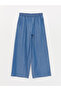 Wideleg Women's Jeans Pants with Elastic Waist - 5