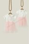 Pink Ribbon Baby Collar Short Sleeve Baby Girl Dress - Heidi - 5