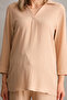 Pregnant and Maternity Long Sleeve V-Neck Top and Bottom Set - 7