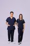 Unisex Navy Blue Classic Leg Lycra Doctor Nurse Jersey Medical Jersey Surgical Suit Thin Fabric