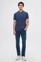 Ds Damat Regular Fit Indigo 100% Cotton Polo Neck Embroidered T-Shirt - 5