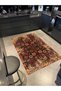 Orange and Mixed Color Floral Floral Geometric Modern Decorative Carpet Miravip206 - 3