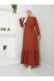 Women's Skirt Frilly Crew Neck Belted Dress