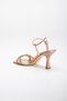 Women's Heeled Rhinestone Evening Dress Shoes Copper Color - 5