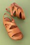 Genuine Leather Orthopedic Sole Comfortable Daily Sandals Imk.073 - 6