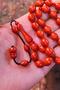 9X12 mm Orange German Fiber Rosary |   Master Workmanship Rosary - 2