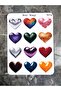 Heart Sticker 3D Glittery Hearts Sticker Bullet Journal Scrapbook Agenda 2Sheets - 2