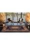 Creative Geometric Yellow Navy Blue Tone Decorative Carpet Miravip197 - 4