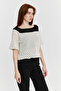Women's Ecru Openwork Knitted Blouse - 4