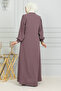 Tie Collar Ferace Honeycomb Fabric with Knobs on the sleeves - 3