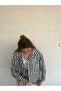 Women's Oversize Summer Shirt Black Striped Shirt Black and White Striped Shirt - 3