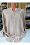 Plus Size Women's 100% Cotton Viscose Foldable Sleeve Judge Collar Classic Shirt