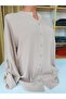 Plus Size Women's 100% Cotton Viscose Foldable Sleeve Judge Collar Classic Shirt - 2