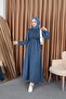 فستان دانتيل أمامي أزرق - 2