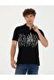 Black Slim Fit Polo Neck T-Shirt ELIFFU BUTIKHOME - 3