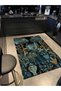 Fiorella Blue Green House Themed Spring Flowers Theme Woven Base Decorative Carpet 7006 - 2