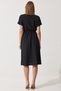 Women's Black V-Neck Slit Summer Casual Knitted Dress DD01319 - 6