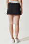 Women's Black Contrast Line Knitted Skirt Ub00272 - 6