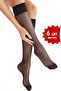Women's Black 15 Denim Knee Socks Pack of 6