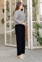 Palazzo Scuba Pants 866 - Black - 3