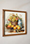 Fruit Basket Painting - Fruit Basket with Wooden Frame and Watercolor Effect - 2