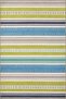 Green and Blue Striped Patterned Woven Base Miravip671 - 2