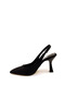 CC 809 9 Cm Black Open Back Women's Heeled Shoes - 4