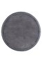 Vl Round Comfort Flat Fringed Plush Anthracite Floor Carpet - 3