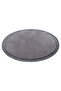 Vl Round Comfort Flat Fringed Plush Anthracite Floor Carpet - 2