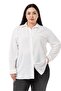 Large Size Ornamental Fleto White Shirt with Pockets and Cuffs