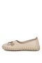 9032C Women's Genuine Leather Casual Shoes Beige - 3