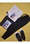 Cat Printed 2 Pieces T-shirt and Sweatpants with Side Pockets, Summer Bottom Top Set - 4