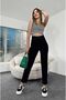 Black Boyfriend Jeans Lycra High Waist Colorfast Black Boyfriend Jeans Extra Comfortable - 5