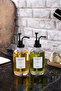 2-Piece 500 ml Countertop Glass Liquid Soap Dispenser Kitchen (6 STICKERS)