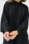 Women's Black Long Sleeve Shirt and Pleated Wide Leg Black Pants Bottom-Top Set 2051 - 5