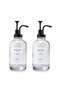 2-Piece 500 ml Countertop Glass Liquid Soap Dispenser Kitchen (6 STICKERS) - 4