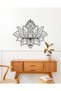 Transparent Black Colored Lotus Flower Shaped pattern, Glass, wall sticker