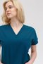 Women's Lycra Bat Sleeve Nurse Doctor Suit Petrol Green - 3
