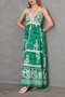 Women's Floral Patterned Thin Strap Knitted Detailed Summer Dress - 8