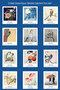 Ohara Koson Paintings - 12 Decorative Polo Cards - Wire Board or Cork Board Decoration