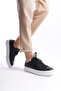 Juliana Monroe Black Women's Lace-Up Genuine Leather Sneaker Daily Shoes - 3