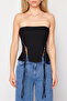 بوستير أسود منسوج بسحاب TPRSS24BS00025 - 4