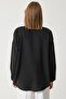 Woman's Black Oversize Linen Ayrobin Shirt DD01222 - 6