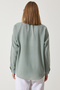 Women's Green Oversize Linen Ayrobin Shirt DD01222 - 7